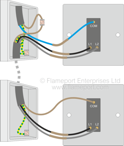 Alternative two way switch connections, new colours