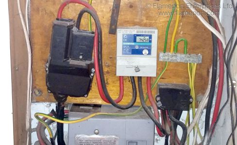 Supplier cutout and Siemens electricity meter