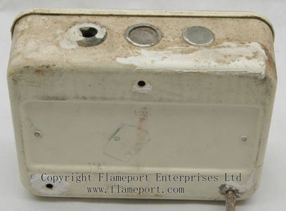 Old GEC 3-way metal fusebox, back view