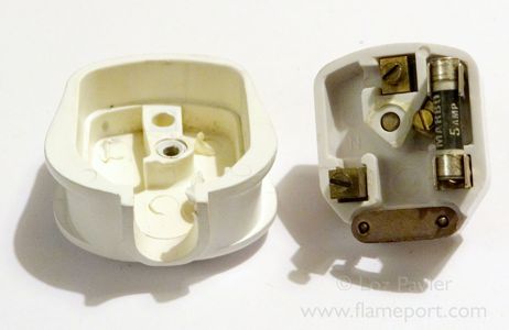Interior of a white Marbo plug with rubber lid