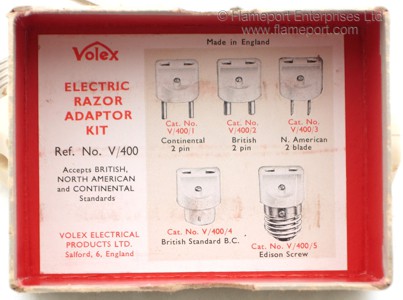 Volex V/400 Razor Adaptor Kit - Box lid instructions
