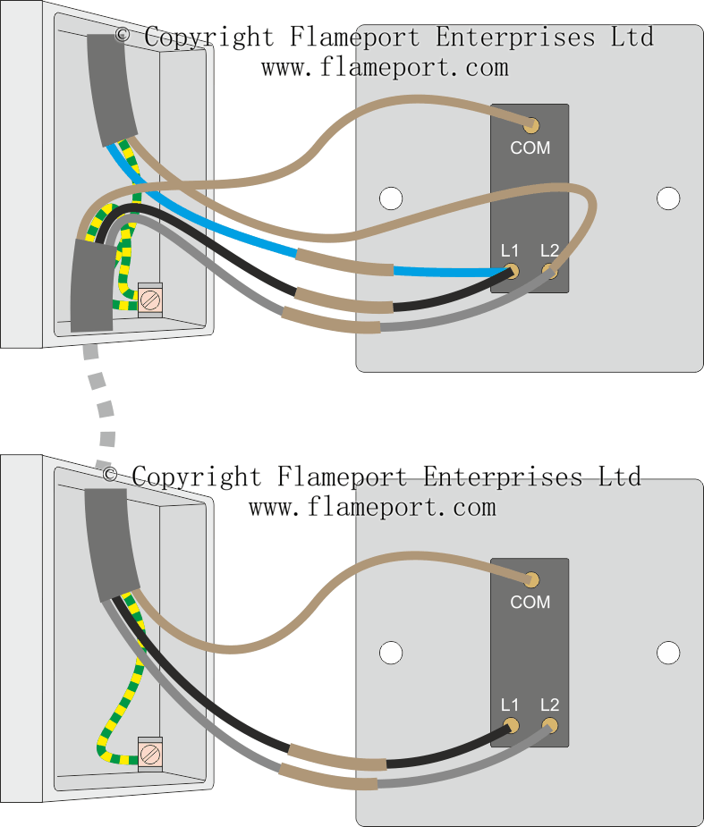 Two Way Switched Lighting Circuits 1, Double Switch Wiring Diagram Uk