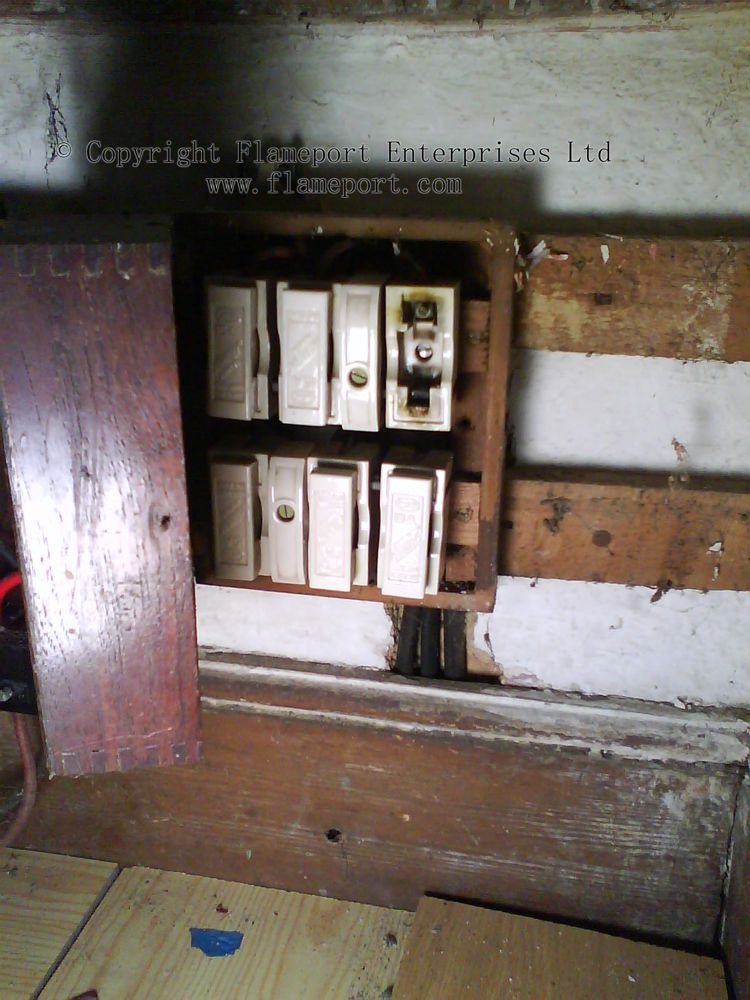 An electrical installation from the 1950s wylex consumer unit fuse cover 