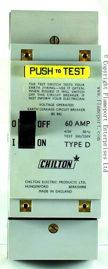 Obsolete Chilton earth leakage circuit breaker wiring diagram high voltage switch gear 