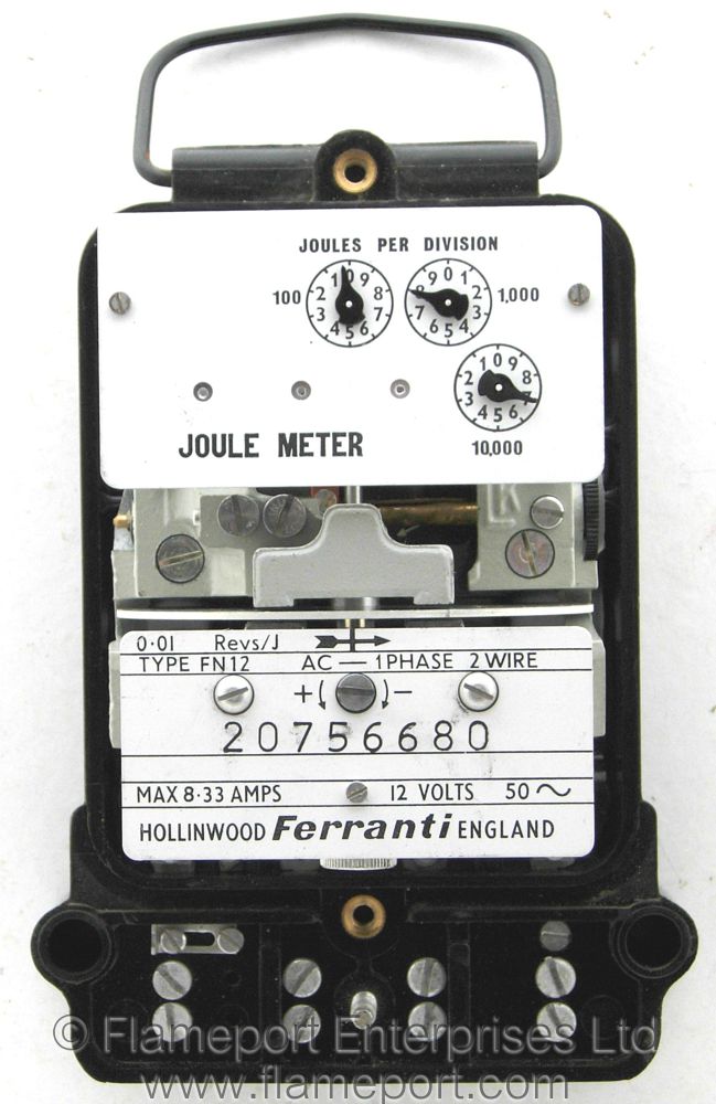 Ferranti Joule Meter Type FN12 12 Volts AC window ac wiring 