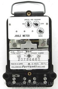 Ferranti Joule Meter with cover removed