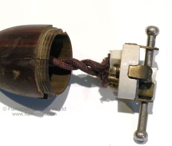 Old wooden pendant switch