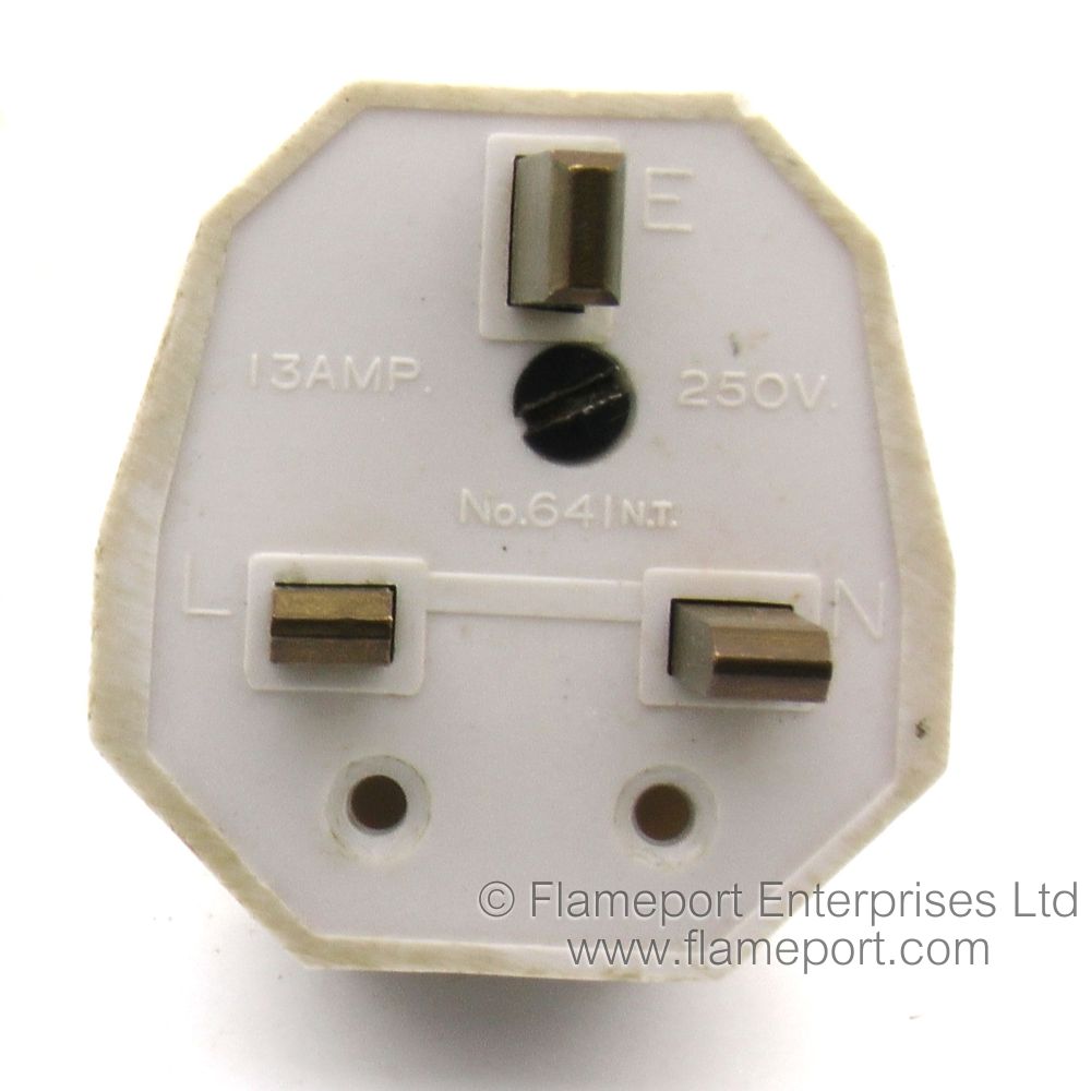 Unbranded white plastic 13A plug 250v plug wiring 