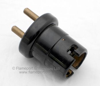 Adaptor with two round adjustable pins