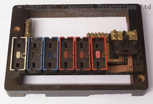 Wylex Standard 6 way fusebox with brown wooden frame wylex wooden fuse box 